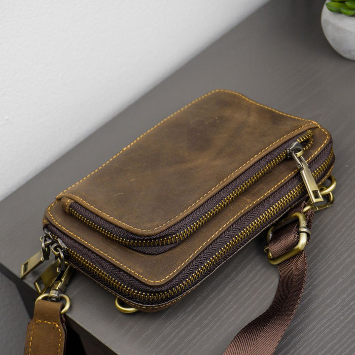 Vintage Leather Crossbody Bag